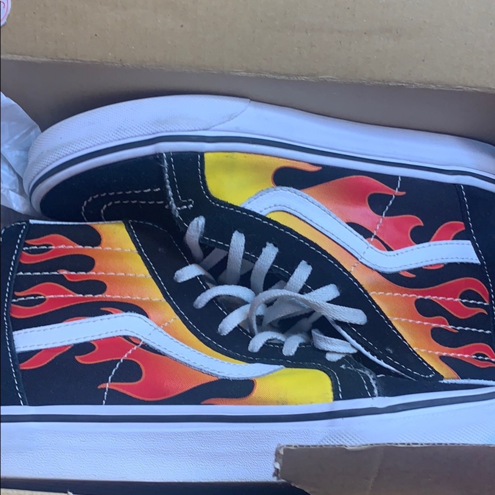 High top vans with fire strips